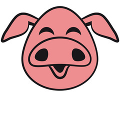 Lustiges Lachendes Fröhliches Schwein