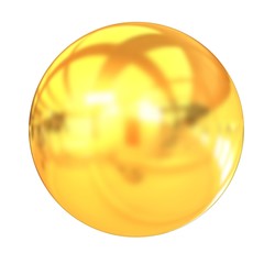Gold Ball 3d render