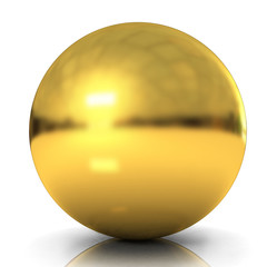 Gold Ball 3d render