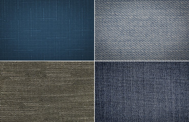 Fototapeta premium Set fabric texture background