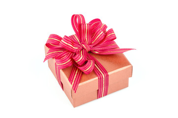 Gift box isolated white background