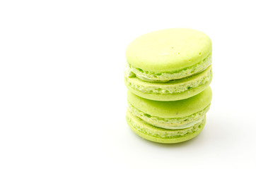 Macaron isolated white background