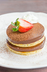 Chocolate pudding pancake