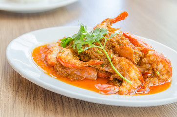 Fried shrimp garlic
