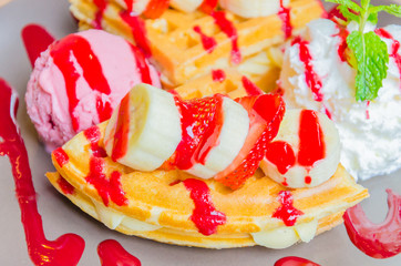 Strawberry banana pancake