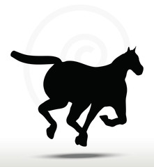 horse silhouette in running position