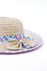 Beach hat isolated white background