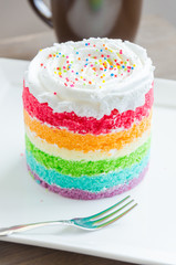 Rainbow cakes