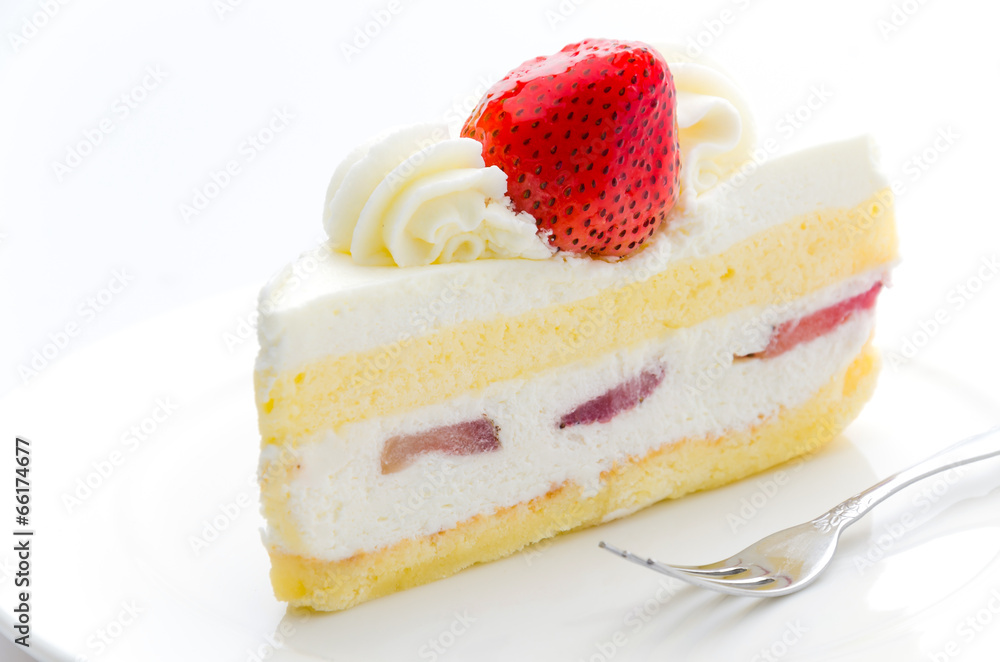 Sticker strawberry cake