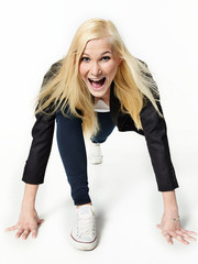 Girl in starting positon