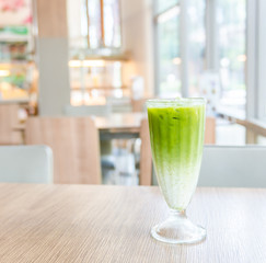 Iced green tea latte
