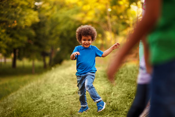 Afro American boy, outdoor