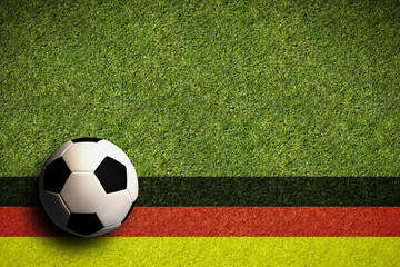 Spielfeld mit Deutschlandfahne