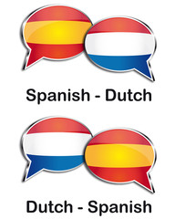 Spanish - Dutch translator clouds