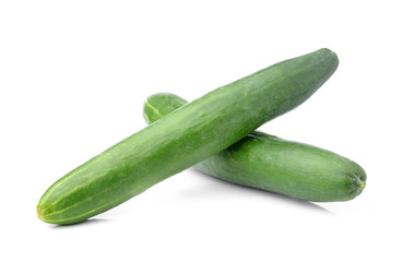 Fresh cucumber isolated on white background