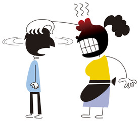 無理矢理に振り向かせる主婦