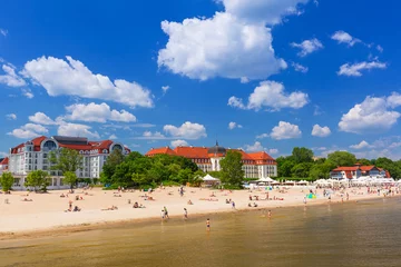 Photo sur Plexiglas La Baltique, Sopot, Pologne Summer on the beach of Baltic Sea in Sopot, Poland