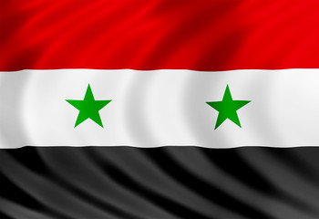 Syria flag of silk