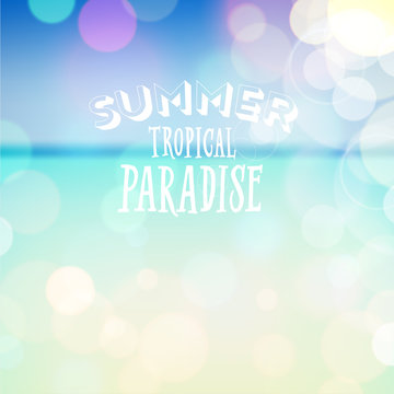 Summer holiday tropical beach background