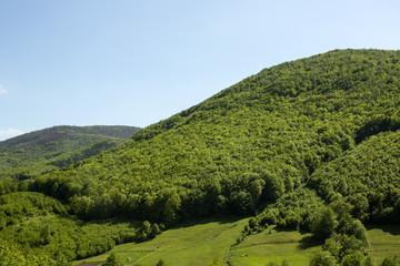 Obraz premium Summer mountain landscape in the Alps sky