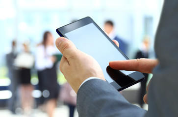 man use a mobile phone