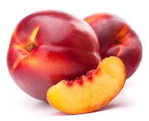 Fototapeta na wymiar Nectarine fruit isolated on white background cutout