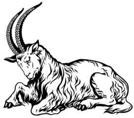 goat zodiac black white
