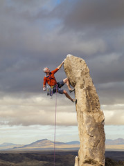 Climber on the edge.