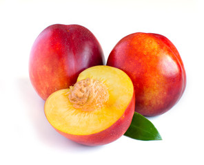 peach on a white background