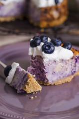 Cheescake, Käsekuchen, Blaubeeren, Kuchen, Waldbeeren, shabby