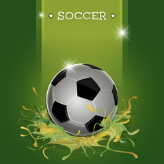 green splatter soccer ball