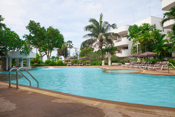 Swimming pool in the resort