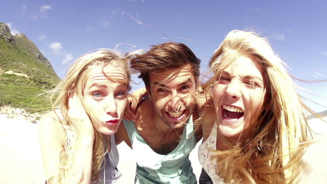 Friends taking a selfe