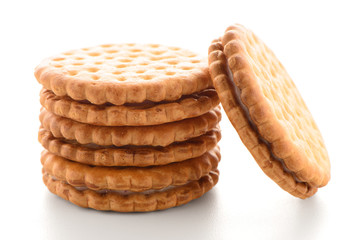 Sandwich biscuits with vanilla filling