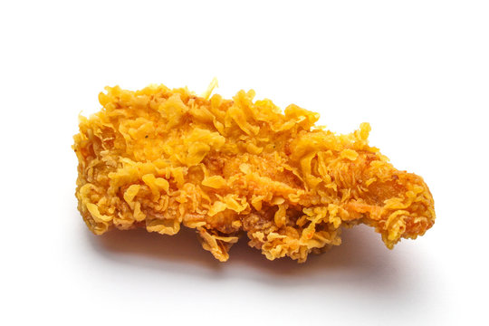 An isolated chicken strip