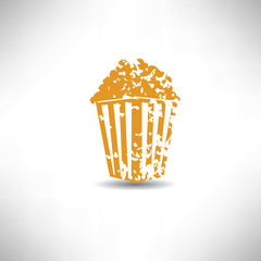 Popcorn symbol,grunge vector