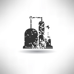 Factory symbol,grunge vector