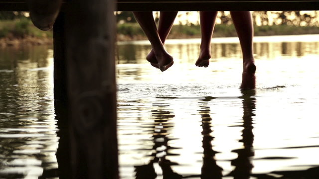 Loving couple at jetty