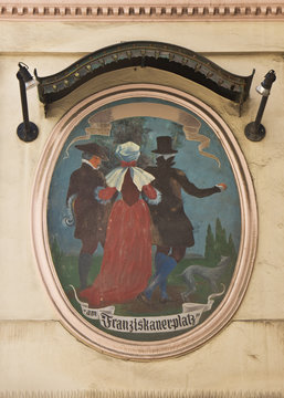Gemälde "am Franziskanerplatz" in Wien