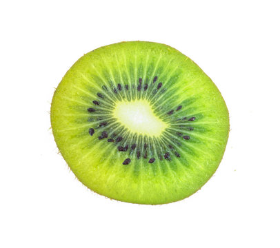 Kiwifruit white background