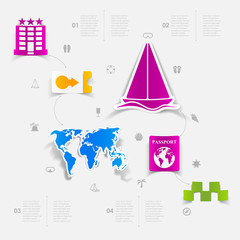 Obraz premium Set of summer tourism icons