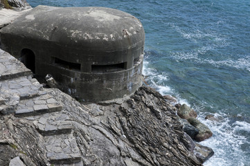 Bunker sur la côte italienne en ligurie