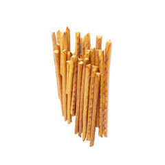 Salted sticks isolated on white background