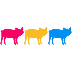 3 Kleine Ferkel Baby Kind Schweinchen