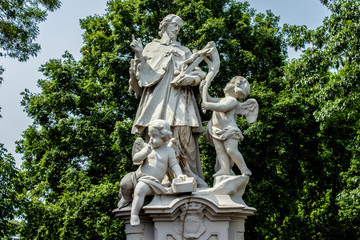 Sankt Nepomuk Statue am Aasee Münster Westfalen