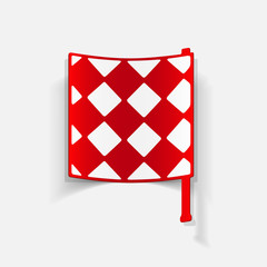realistic design element: linesman flag