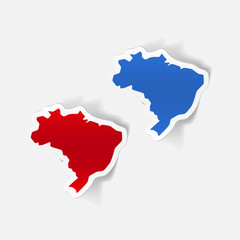 Fototapeta premium realistic design element: brazil