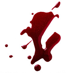 Splash of red nail polish