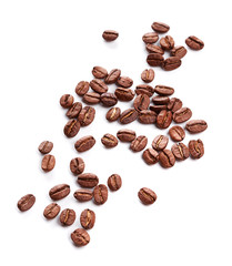Coffee beans isolated on white background