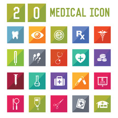 Medical Icon set on white background,vector